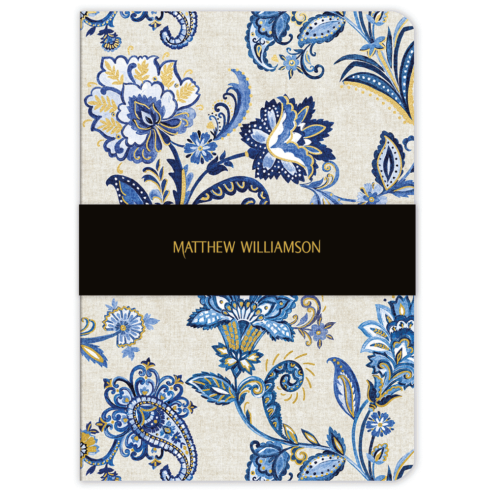 Matthew Williamson Blue Paisley A5 Softcover Notebook